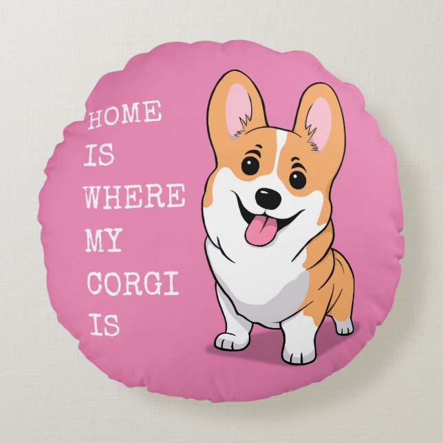 Corgi Rund Kudde (Framsidan)