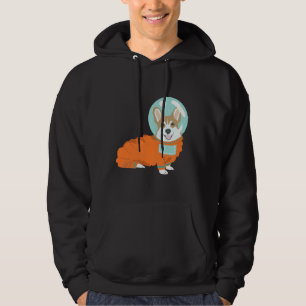 Corgi Rymden Astronaut Cute Hund for Welsh Cor Hoodie