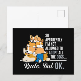 Corgi så jag får tydligen inte adoptera Hundar Vykort