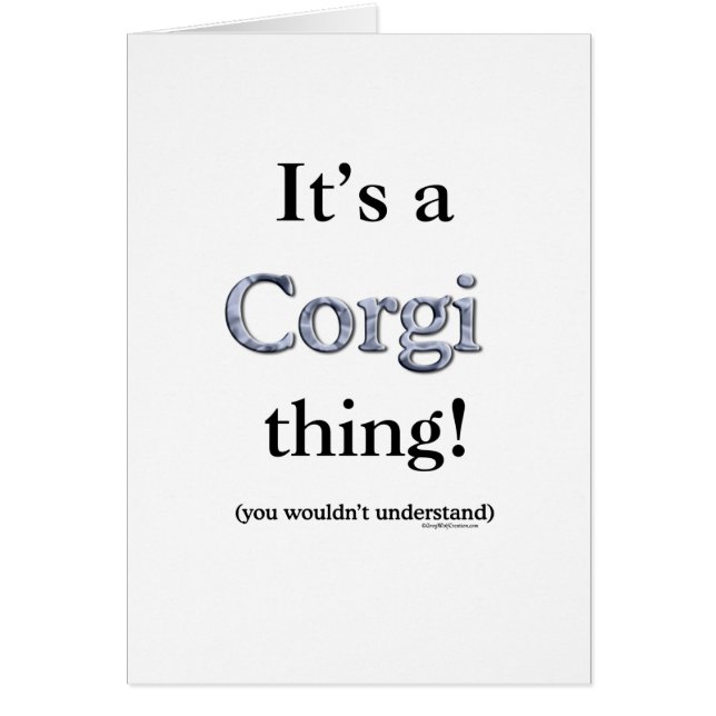 Corgi Sak Hälsningskort (Framsidan)