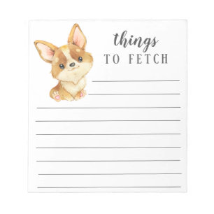 Corgi Sak to Fetch Anteckningsblock