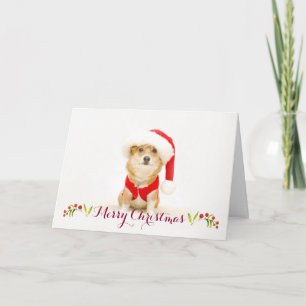 Corgi Santa Tassar julkort DaysieMeetsWorld Helgkort