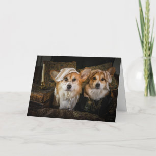 Corgi Scrooge och Jacob Marley julkort Helgkort