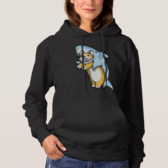 Corgi Shark Funny Corgi Costume 988 T Shirt (Framsida)