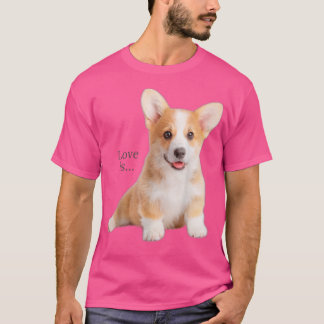 Corgi Shirt Kärlek är Hund Pappa, Mamma, marionen  T Shirt