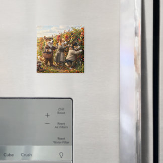 Corgi Skogs creature Höstskörd Fantasi Magnet