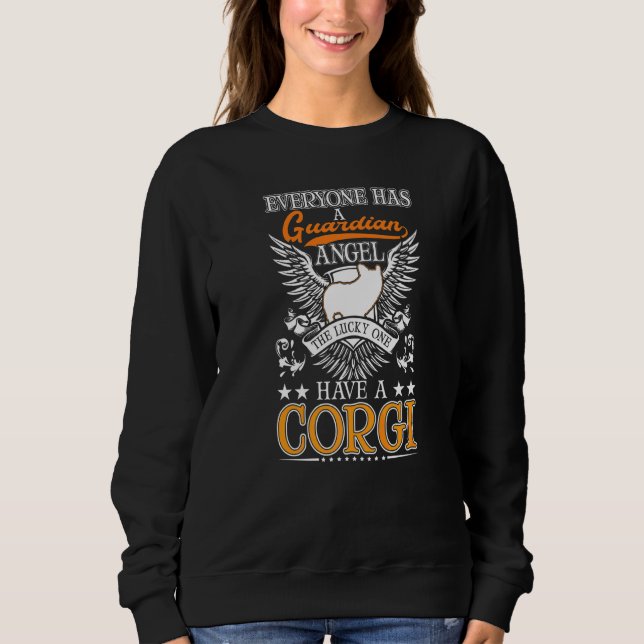 Corgi Skyddsängel   T Shirt (Framsida)