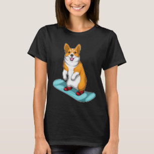 Corgi Snowboard Winter sport T Shirt