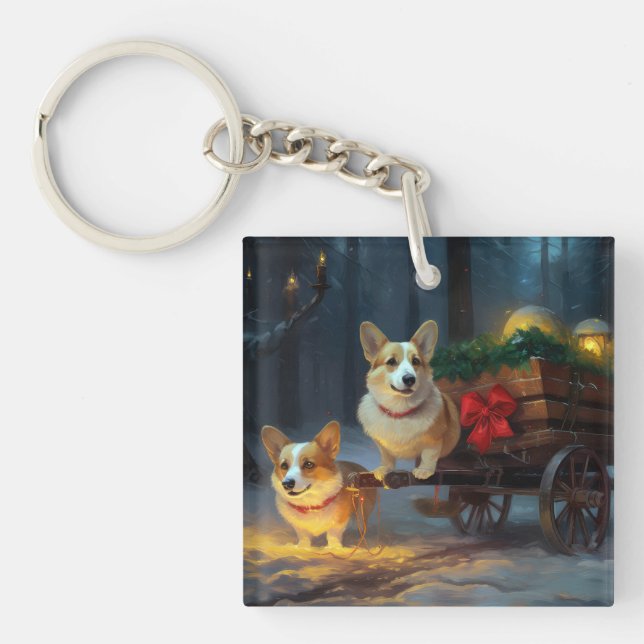 Corgi Snowy Sleigh-juldekretet (Framsidan)