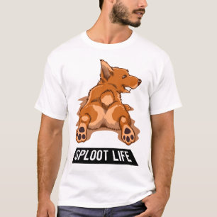 Corgi som sträcker Sploot liv Splooting T Shirt