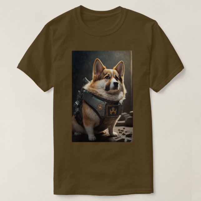Corgi Space Marine T Shirt (Design framsida)