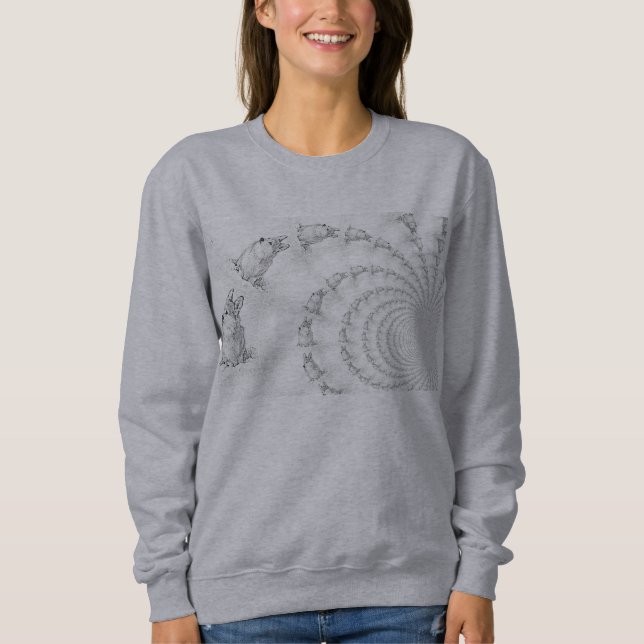 Corgi Spiral sweatshirt T Shirt (Framsida)