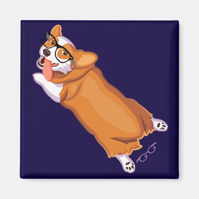 Corgi Sploot Magnet (Framsidan)