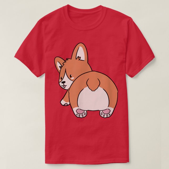 Corgi Sploot Sweet Hund T Shirt (Design framsida)