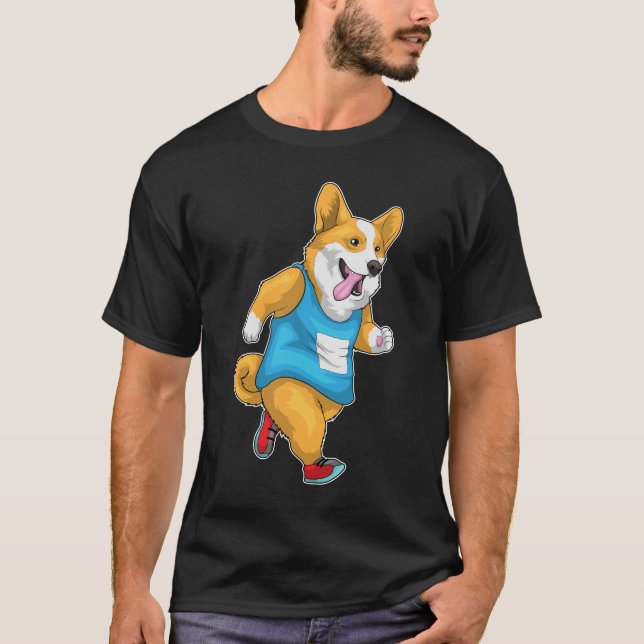 Corgi Springer Running Sports T Shirt (Framsida)