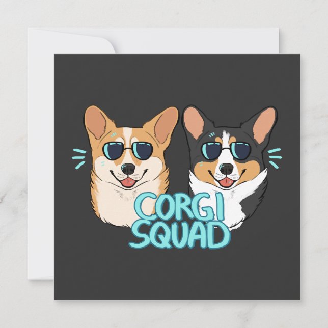 Corgi Squad  The Doctor And The Queen Inbjudningar (Framsida)