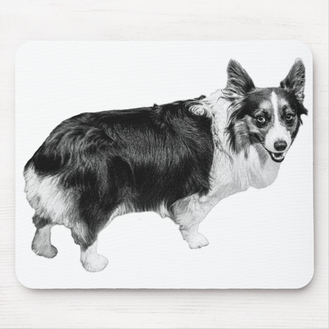 Corgi stämning på skrivbordet lyser musmatta (Framsidan)