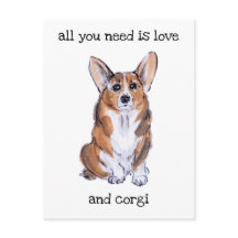 Corgi sumie vattenfärgsmålning