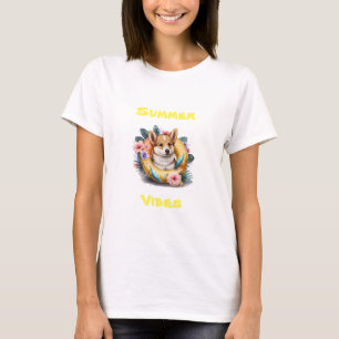 Corgi Summer Vibes T Shirt