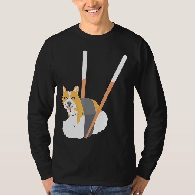 Corgi Sushi Corgi Sushi T Shirt (Framsida)