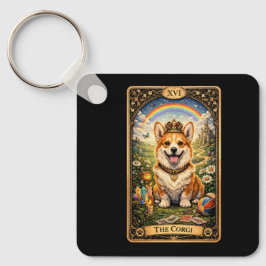 Corgi Tarot-kortet Nyckelring