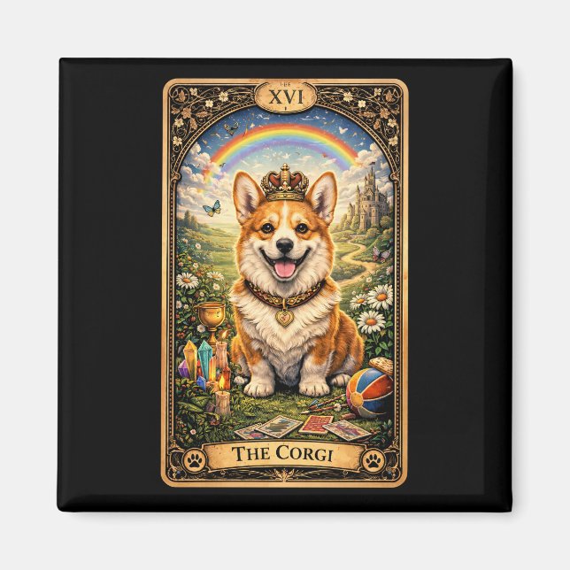 Corgi Tarotkortet Magnet (Framsidan)