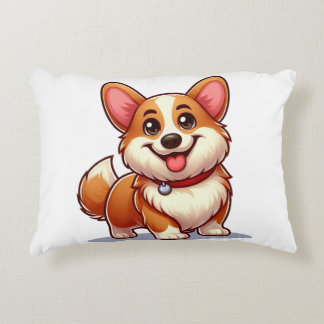Corgi tecknad prydnadskudde