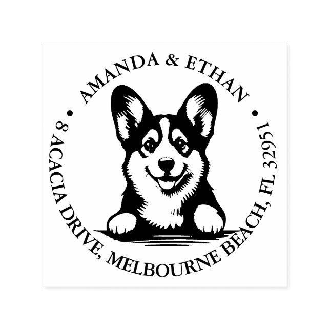 Corgi-tema Självfärgande Stämpel (Design)