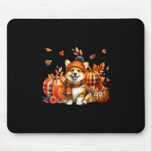 Corgi Thanksgiving Leopard Pumpakål Höst Löv Lo Musmatta