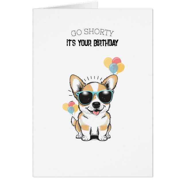 Corgi Themed Birthday Card Dog Lovers  OBS Kort (Framsidan)