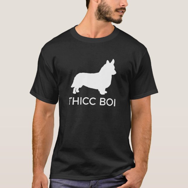 Corgi Thicc Boi Corgi Corgi T Shirt (Framsida)
