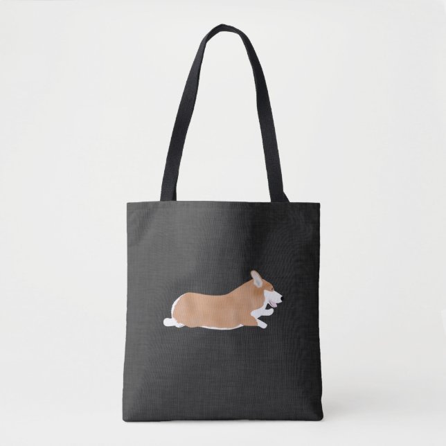 Corgi Tote Bag Tygkasse (Framsida)