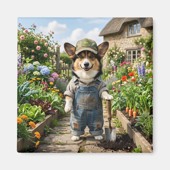Corgi-trädgårdsmästare Magnet (Framsidan)