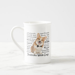 Corgi Traits Bone China Mugg Benporslin Mugg