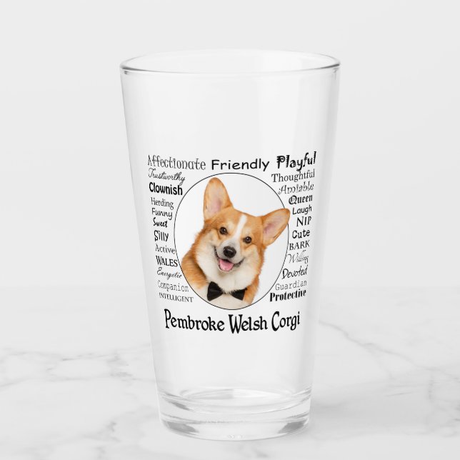 Corgi Tray Glass Tumbler Glaskopp (Framsida)