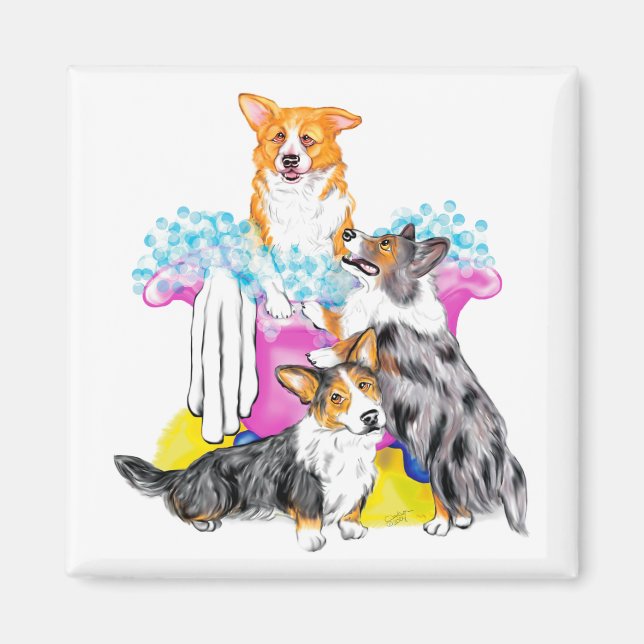 Corgi Tub Fullt Magnet (Framsidan)