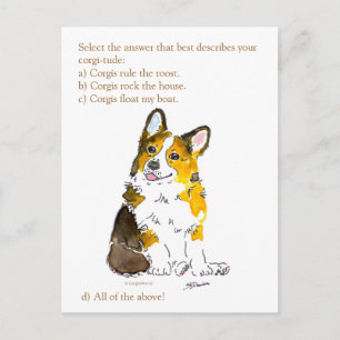 Corgi-tude-vykort Vykort