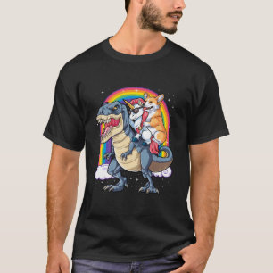 Corgi Unicorn Riding Dinosaur T Rex Gifts Manar Wo Shirt