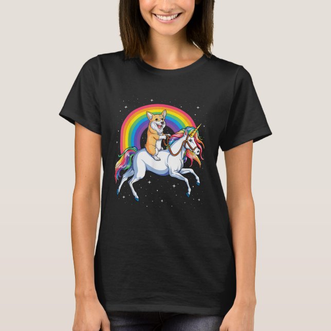 Corgi Unicorn T Shirt (Framsida)