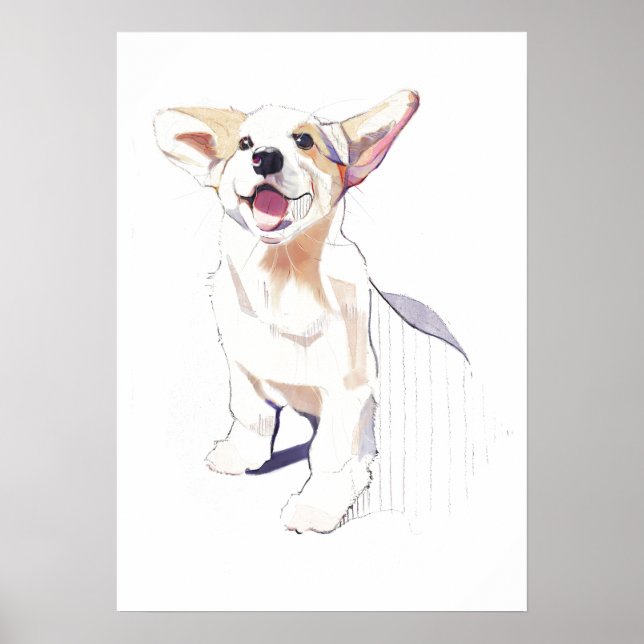 Corgi Väggkonst Affisch – Pembroke Welsh Corgi Kon (Framsidan)