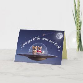 Corgi Valentine Card Helgkort