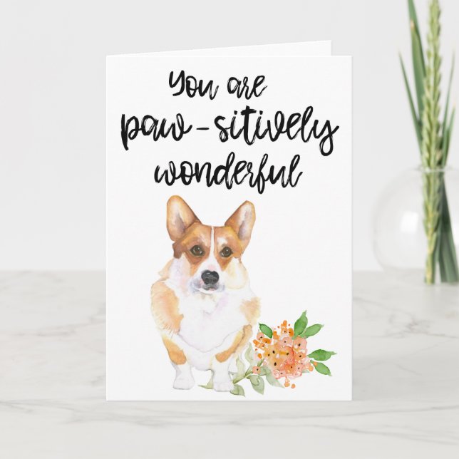 Corgi Valentines dagskort Helgkort (Framsida)