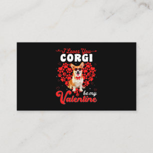 Corgi Valentines day Tee Rolig hund Valentine Gift Visitkort