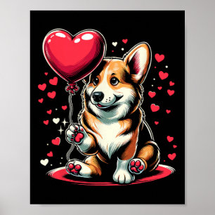Corgi-valentinsdag för hundägare poster