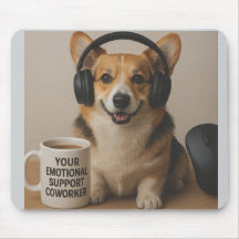 Corgi-valp Emotionellt Stöd Musmatta