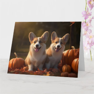 Corgi Valp Höstglädje Pumpa Kort