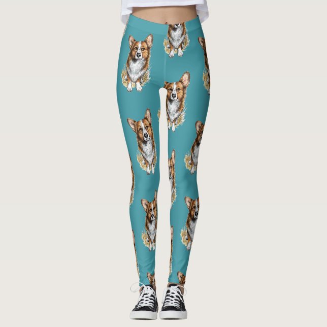 Corgi Valp Leggings (Framsida)