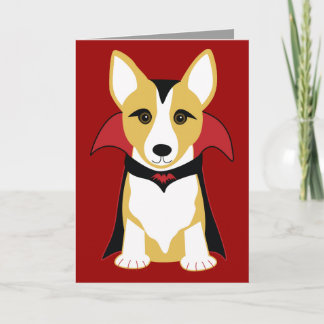 Corgi Vampire Anpassade Halloween Card Kort