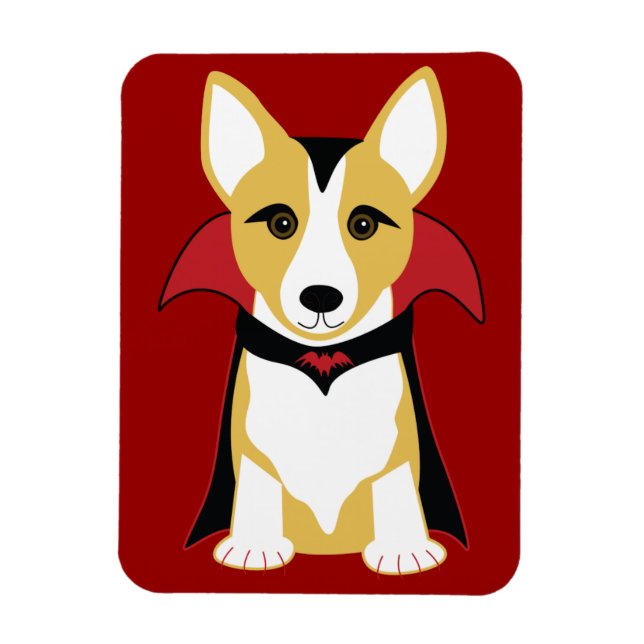 Corgi Vampire Refrigerator Magnet (Vertikal)