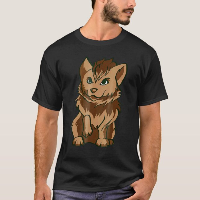 Corgi Varulv Söt Varg Halloween T Shirt (Framsida)